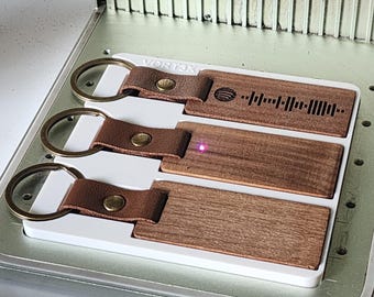 XTool F1 Wooden Keychain Jig & Creative Space Software Template for Xtool F1 Laser Engraver | Fits 3 Keychains at once