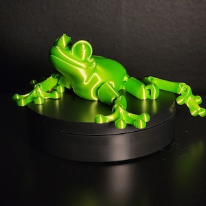 Articulated Frog 3D Printed Flexible Flexi Froggy Fun Gifts