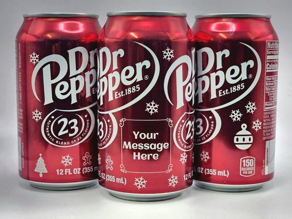Personalized Christmas Dr Pepper Can, Engraved Gift Using an