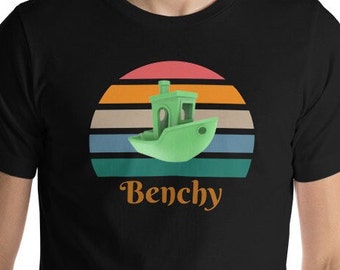 Funny Retro Benchy 3D Printing Gift Shirt for Him or Her 3D Printed Boat