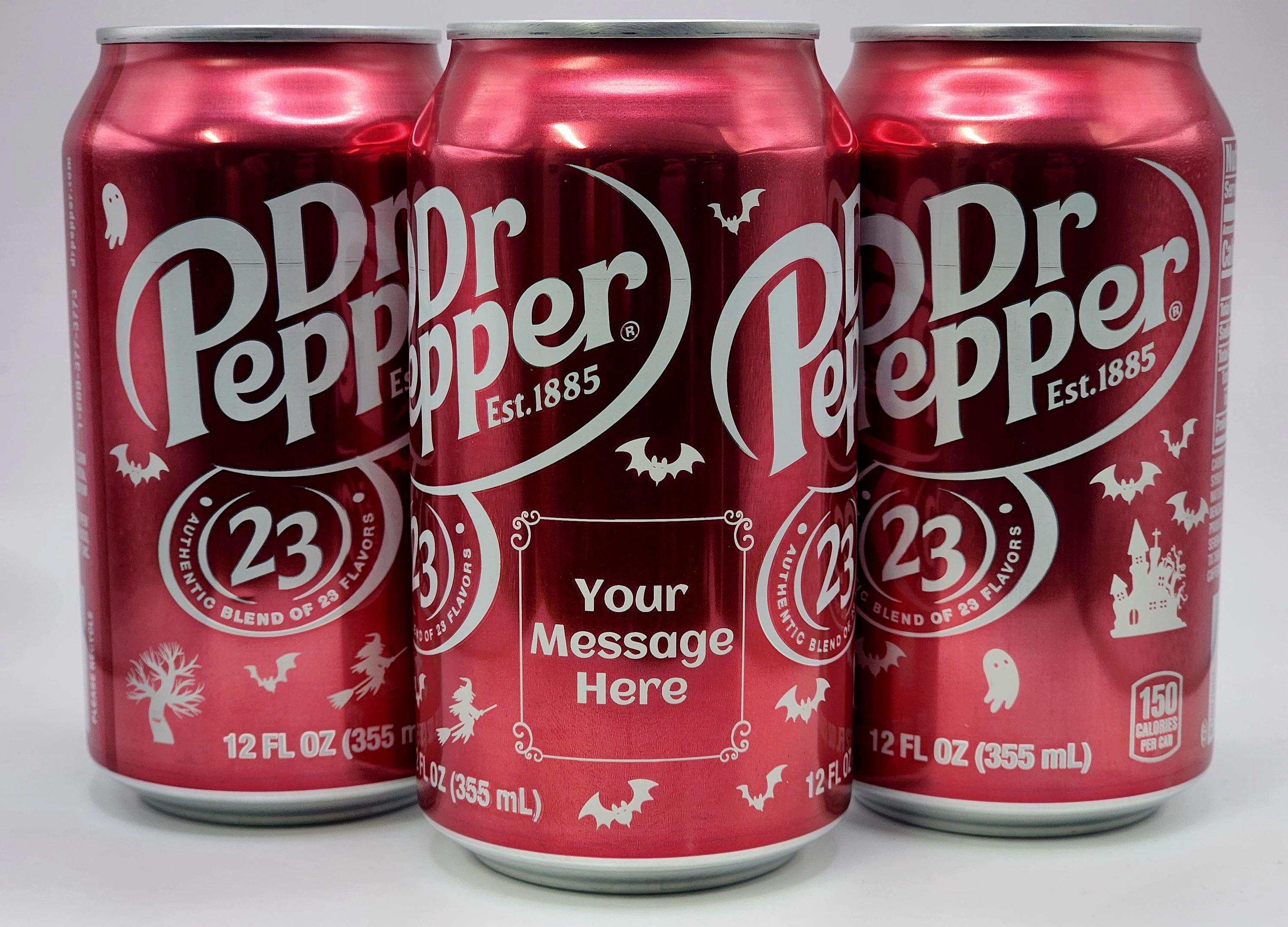 Personalized Halloween Dr Pepper Can, Engraved Gift Using an