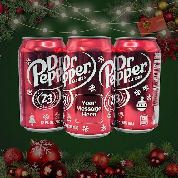 Personalized Christmas Dr Pepper Can, Engraved Gift Using an