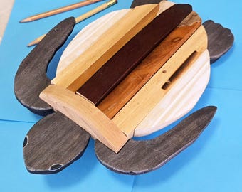 Arte en madera de tortuga laúd - Maderas recicladas - Pieza única - Hecho a mano - Animales marinos - Vida marina - Salvemos nuestros mares - Ecológico - Playa