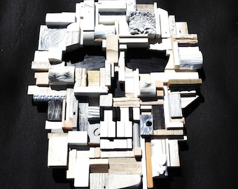 Grateful Dead Big Block Skull - Salvaged Woods - One of a Kind - Made in USA - Halloween - Eerie Skull - Haunting Image - Day of the Dead