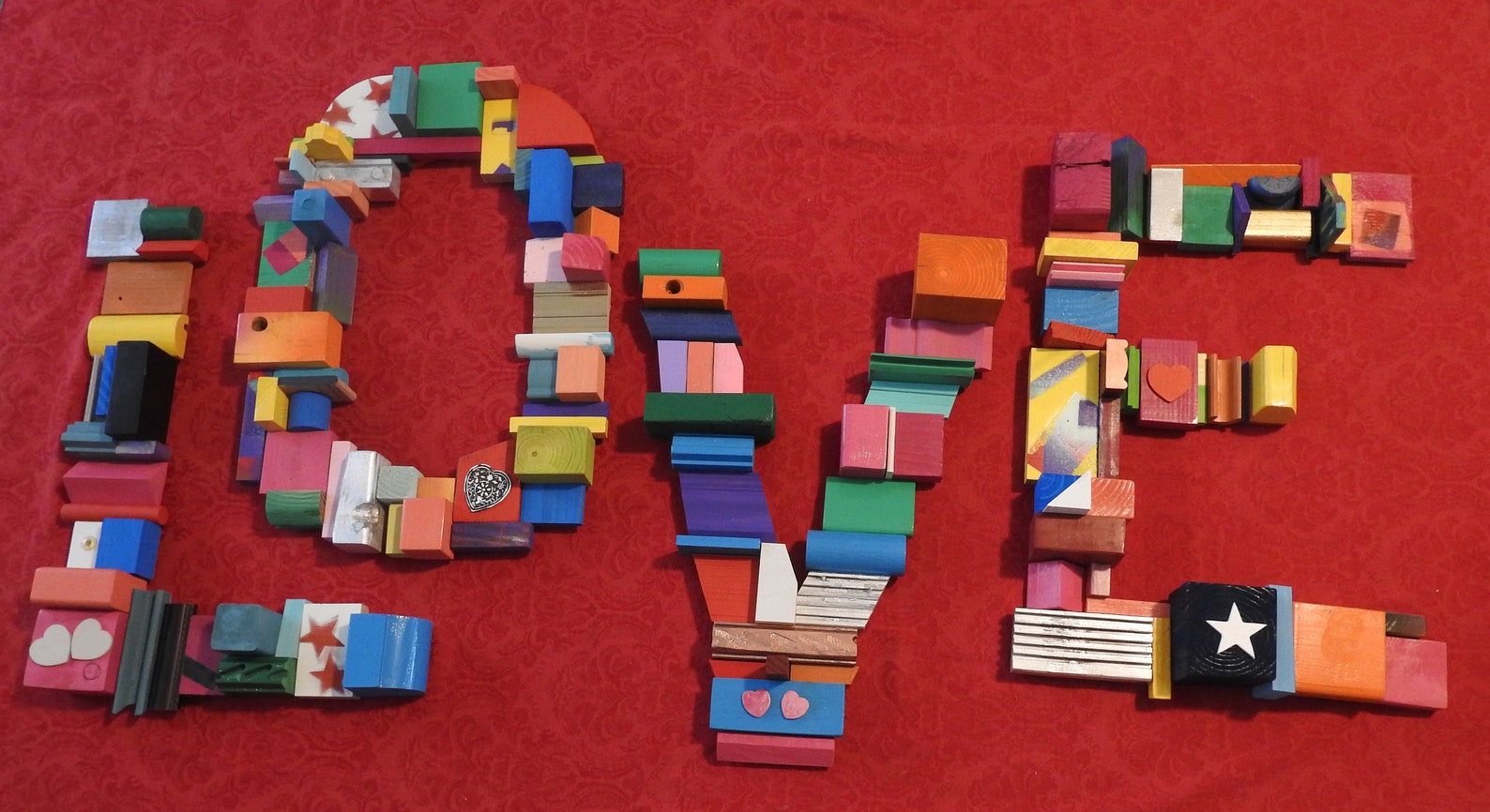 SOLD - LOVE - Big Block Capital Letters - Amor - Colorful Wall Art ...