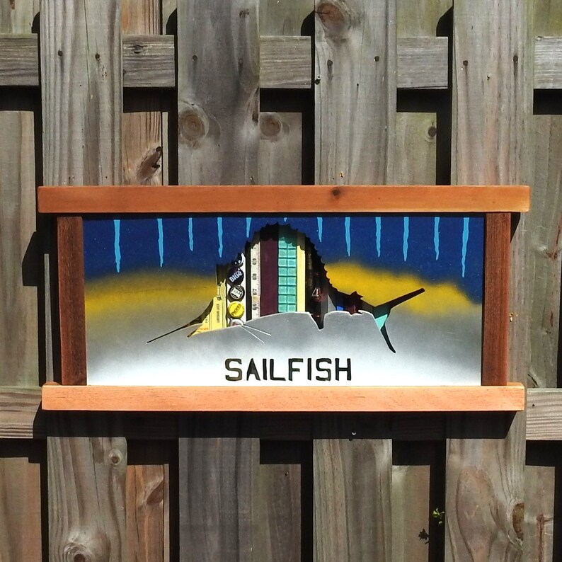Sailfish Shadow Box Florida Keys Fishing Adventure Nautical Sense Conch Republic Key West
