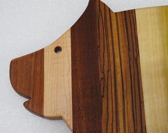 Tabla de cortar con forma de cerdo - Tabla de cocina artesanal de madera maciza - Forma de cerdito - Havalina - Selección del chef - 100% hecha a mano - Pieza única - Cochinito