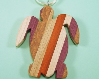 Sea Turtle Wood Ornament - Unique Handmade - Tropical Christmas - Coastal Living - Beach Life - Tropical Florida - Save Our Seas - OOAK