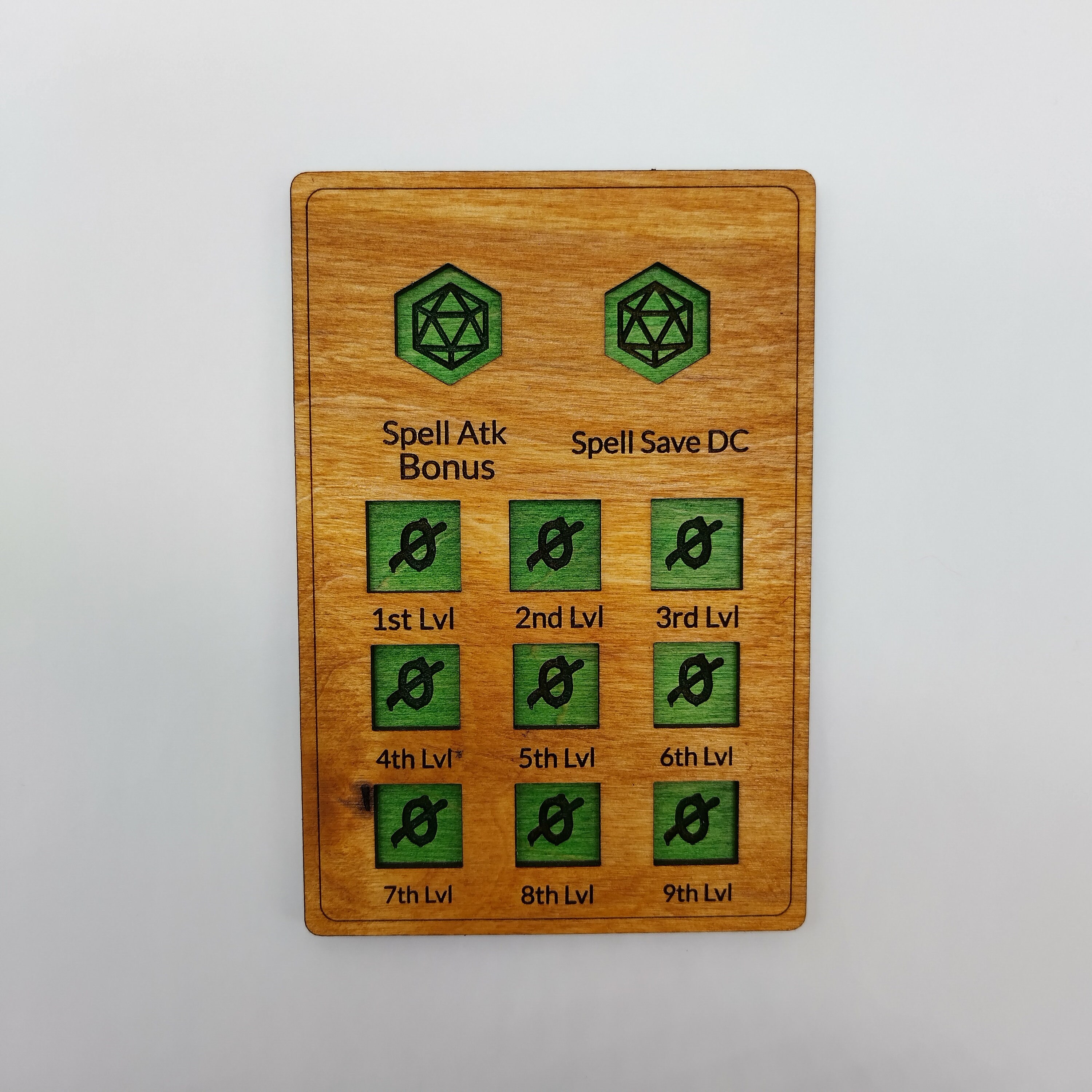 Dnd 5E Spell Slots Tracker Player Companion Dnd 5E Gaming Tabletop RPG Wood Slice
