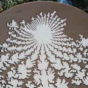 Sunbeams laser-cut silhouette