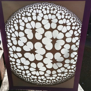 Hyperbolic Tessellation laser-cut silhouette