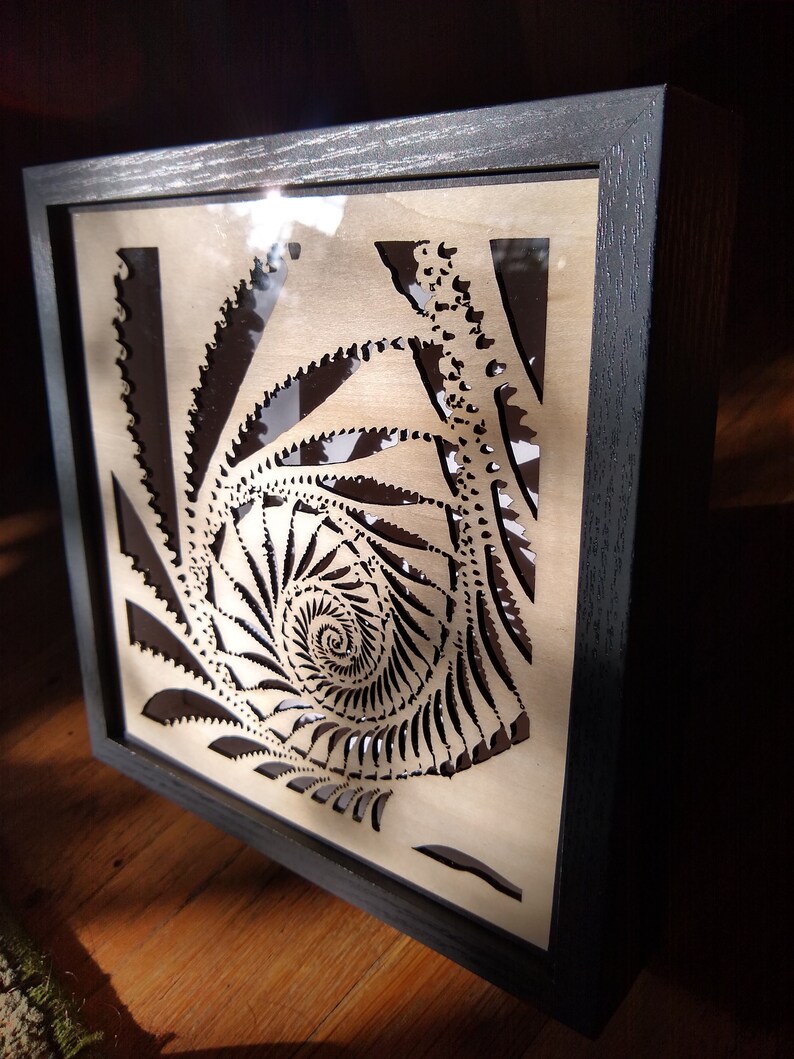 Mandelbrot Zoom Lasercut Light Box Etsy