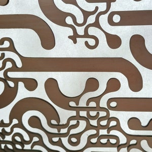 Digital Analog laser-cut silhouette
