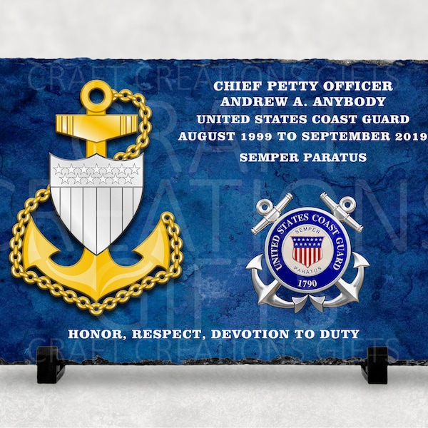Coast Guard Retirement Plaque Etsy