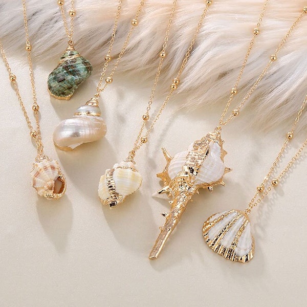 Conch Shell Necklace Etsy