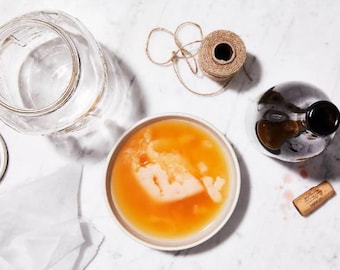 Organic White Wine Vinegar Mother Culture with Starter Liquid – 2.3 oz | Live Probiotic SCOBY for Homemade Vinegar |