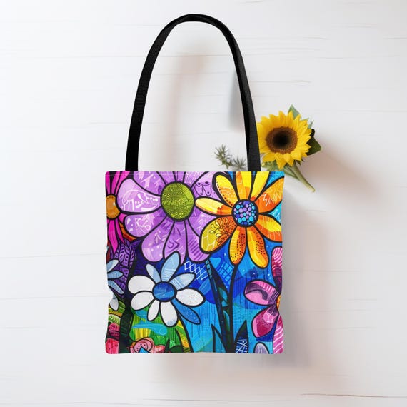 Cheerfully Artistic Tote Bag (AOP) - Colorfully Creative & Eco-Friendly Everyday Accessory
