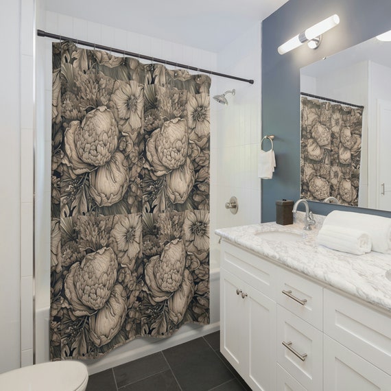 Designer, Luxury , Stylish Modern , Durable Waterproof , Unique Print , Decorative Bathroom,  Shower Curtain