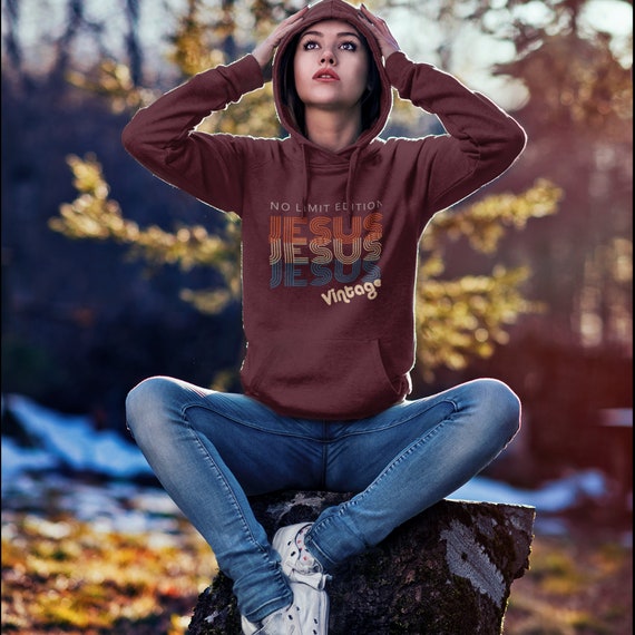 Vintage Jesus Jesus Jesus Unisex Heavy Blend™ Hooded Sweatshirt , Faith-Inspired Pullover, Gender-Neutral Spiritual Wear