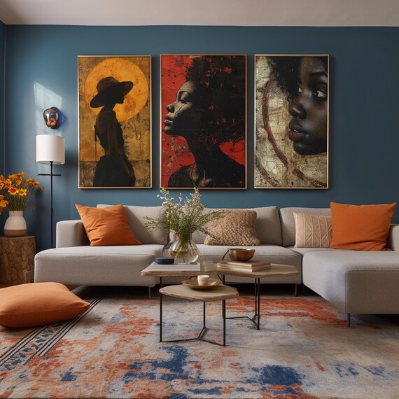Girl and an Epiphany – Symbolic Art Print Inspired by the Styles of Frank Miller & Giuseppe Pellizza da Volpedo