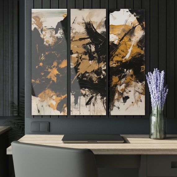 Contemporary , Modern , Large Decor,  Gallery Quality , Acrylic Prints (Triptych)