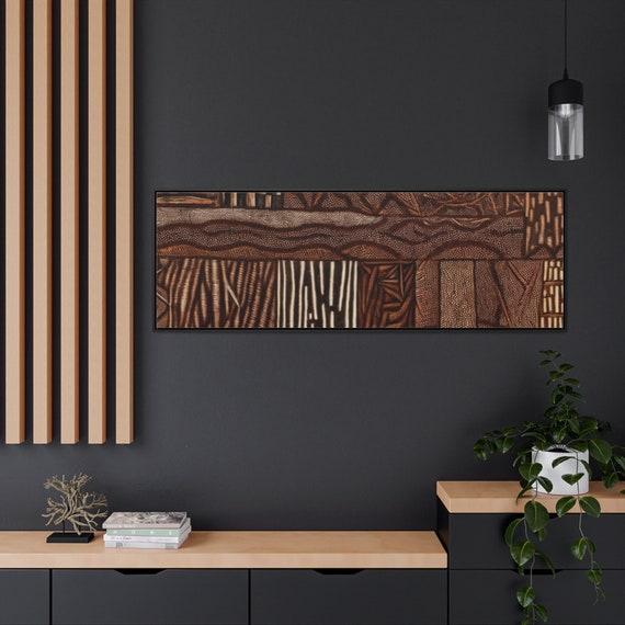 Unique Kitenge Inspired art pattern, Home Decor, Gallery Canvas Wraps, Horizontal Frame