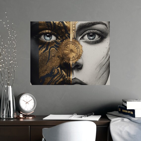 Unique , Radiant Gold Brass Design, Spirituality Home Décor, Indoor Use, Multiple Sizes, Crisp Detail, Matte Poster