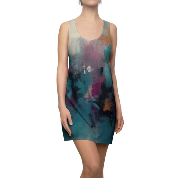 Tailored Fit Racerback , Fitted ,  Contemporary , Sleek Bodycon  Elegant , Comfortable Women's Cut & Sew Racerback Dress (AOP)