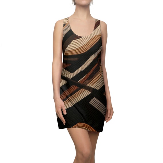 Modern Print , Sophisticated Bodycon,  Trendy,  Stylish Print,  Fashion Forward , Versatile , Women's Cut & Sew Racerback Dress (AOP)