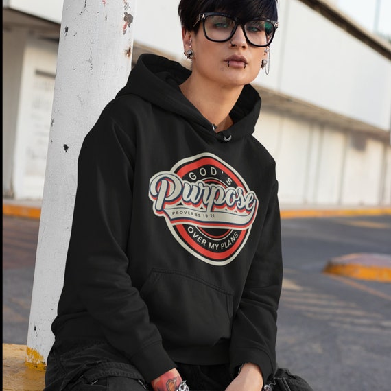 Proverb 19:21 Unisex Heavy Blend™ Hooded Sweatshirt – Spiritual Pullover, Bible Verse Hoodie, Gender-Neutral Expression