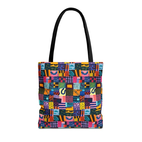 Colorful African Inspired Tote Bag (AOP), Faith Designed, Carry-All, Durable, Stylish Accessory, Versatile, Unique Daily Use