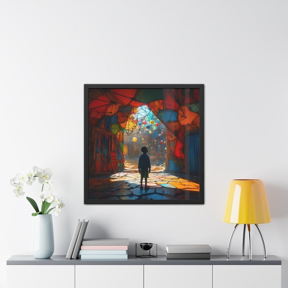 Whimsical, Contemporary Home Decor , Energetic and Expressive, Dreamlike Playful Style , Fantastical Playland, Framed Posters