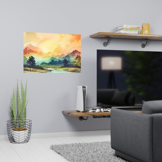 Horizontal Matte Finish Poster, Contemporary Landscape Art, Decorative Poster , Unique Poster"