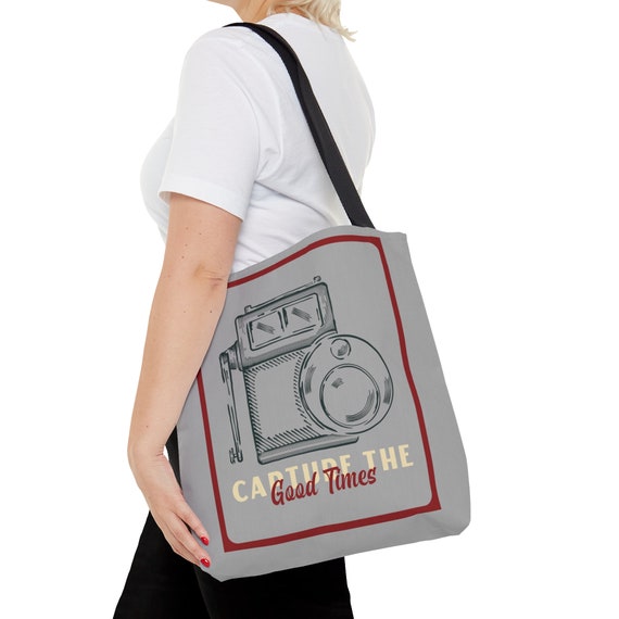 Cool Toned Grey , Capture The Moment Tote Bag ,  Eco-friendly, Trendy, Canvas, High Quality,  Personalized, Shopping Bag