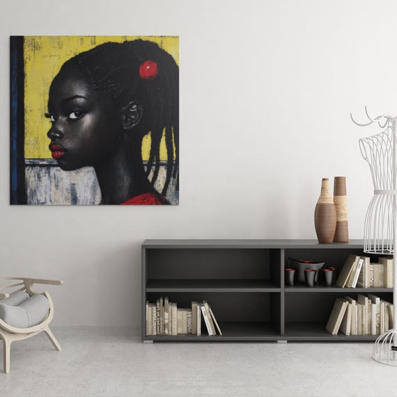 Melanin Mirage, Black Girl Art, AI Image, Digital Download, Printable , Gift Idea, Unique