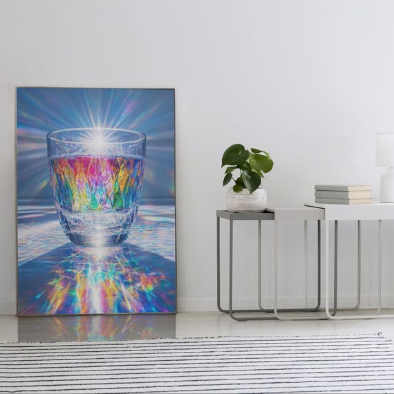 Crystal Clear HDR Prism Art – 8K Ultra Detail, Vibrant ARGB Crystals for Modern Home Decor , Trendy Room , Unique, Gift Idea, Mirrored Art