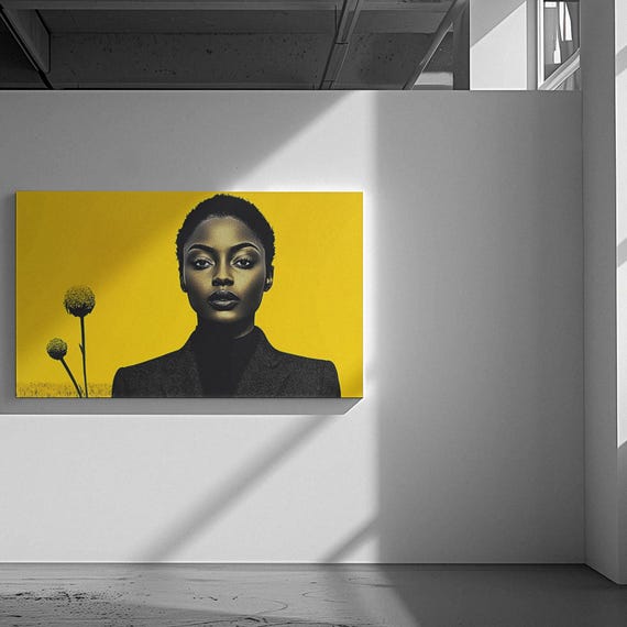 Surreal Black Woman Proper Art Print – Pop  Culture Meets Surrealism in a Paul Harvey and René Magritte-Inspired Composition