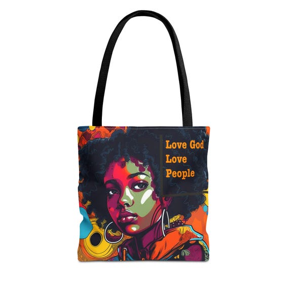 Love God Love People Inspired Tote Bag - Practical, High Quality, Comfortable, All Season, Statement, Fashionable - Religious Gift,