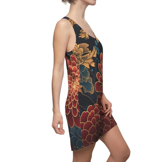 Modern Print , Sophisticated Bodycon,  Trendy,  Stylish Print,  Fashion Forward , Versatile , Women's Cut & Sew Racerback Dress (AOP)
