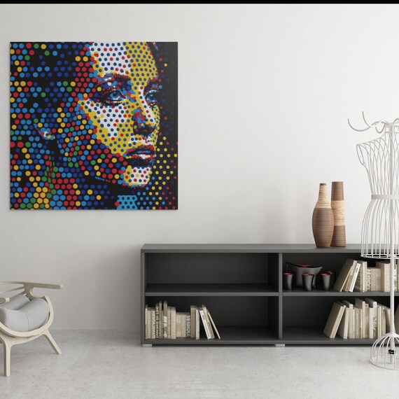 Transcendent, Modern, Trendy, Eccentric Woman Decor , Custom High-quality , Professional-grade, Gallery Premium Stretched Canvas  Wrap