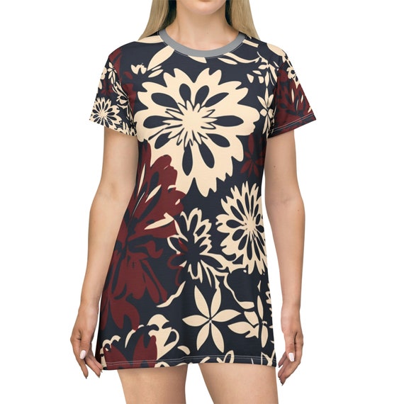 Relaxed Fit , Street Style Oversized, Vacation Ready , Lightweight Summer T-Shirt ,  Stylish Oversized , Comfy T-shirt Dress (AOP)