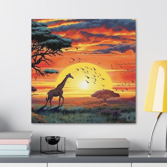 Vibrant Colors,  Complex Texture , Unique Artistic Interpretation, Pointillism Technique, Vivid Portrayal,  Intricate, Canvas Gallery Wraps