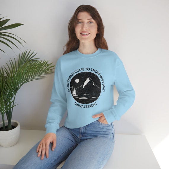 Good Things Come Crewneck Heavy Blend™ fleece Comfortable pullover Cozy, Versatile apparel , Casual , Stylish crew sweatshirt
