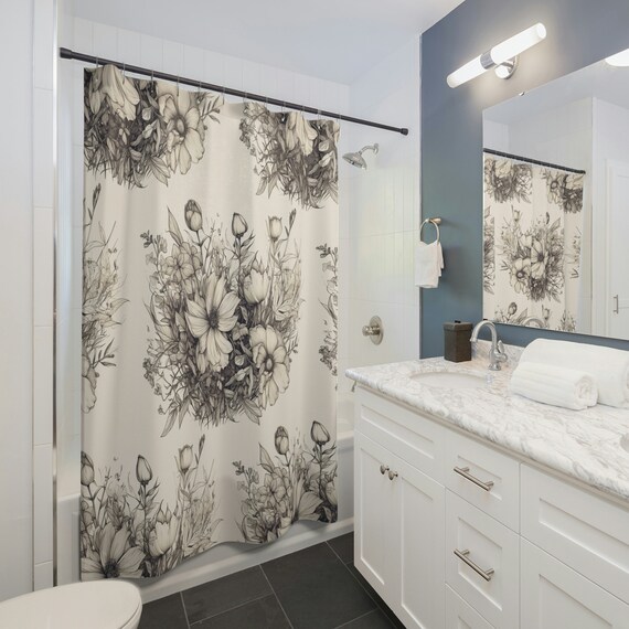 Waterproof, Designer, Customizable, Vintage Shower Curtains
