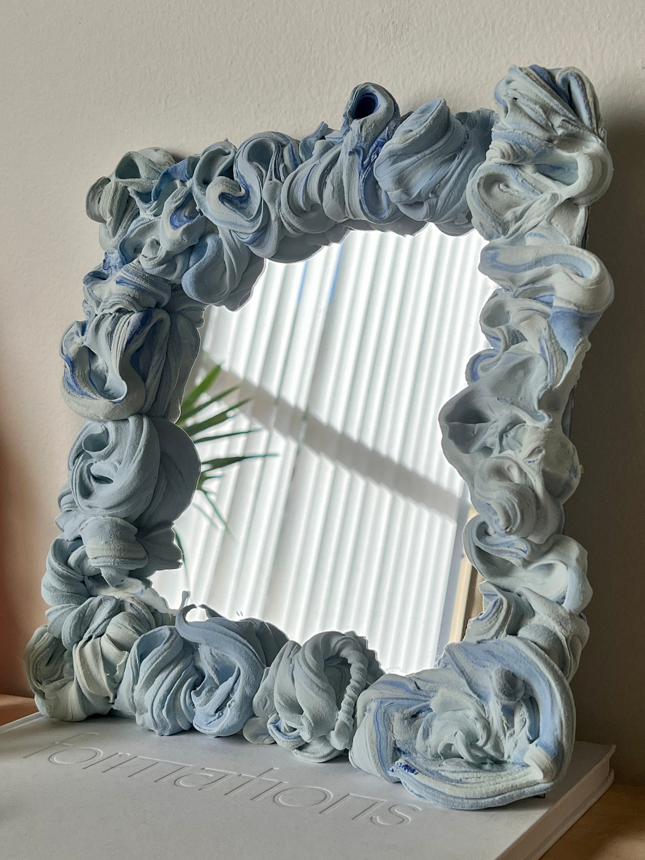 Whats the secret sauce to those shop bought looking handmade foam clay, Flower Mirror