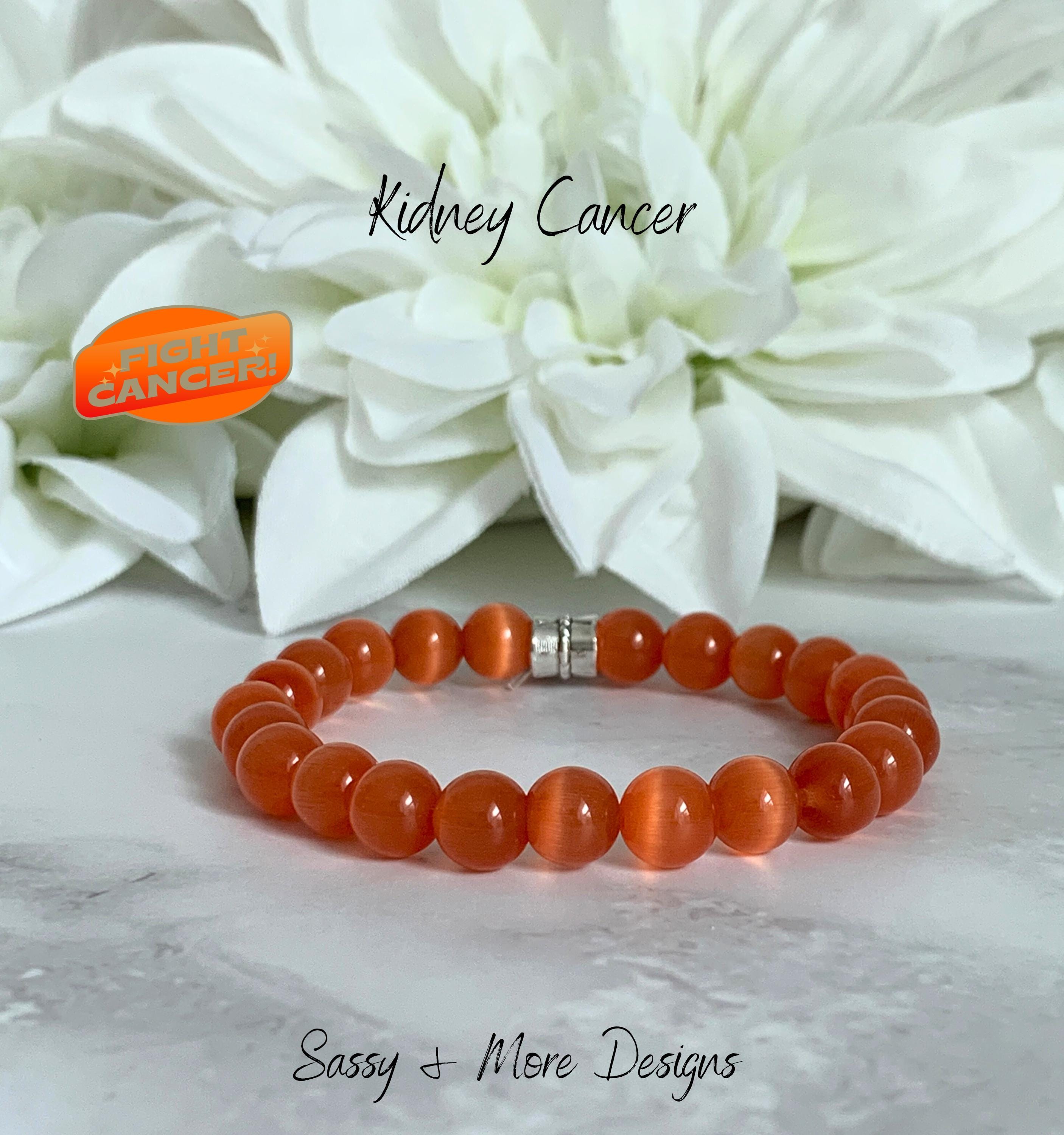Orange Ribbon Awareness Charm Bead For European Snake Chain Bracelets - Fits Pandora, Chamilia, Trollbeads & More