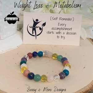 Extreme Weight Loss + Metabolism Booster Bracelet | Diet + Exercise | 8 mm Natural Gemstones