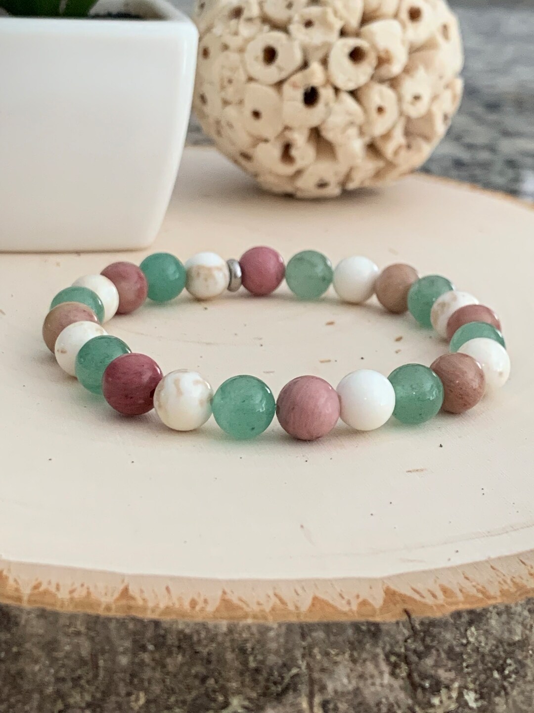 Migraine/headache Pain Relief Healing Bead Bracelet Etsy