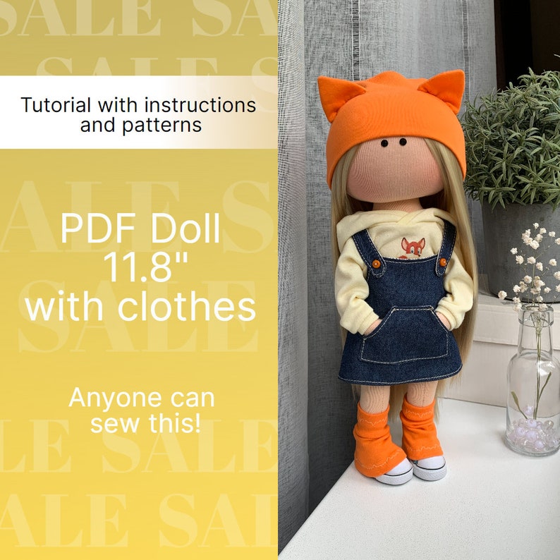 PDF Patrones de muñecas e instrucciones para coser muñecas de trapo Tilda de 1112 28-30 cm y ropa 87 páginas. Fabricación de muñecas tilda. proyecto de costura imagen 1