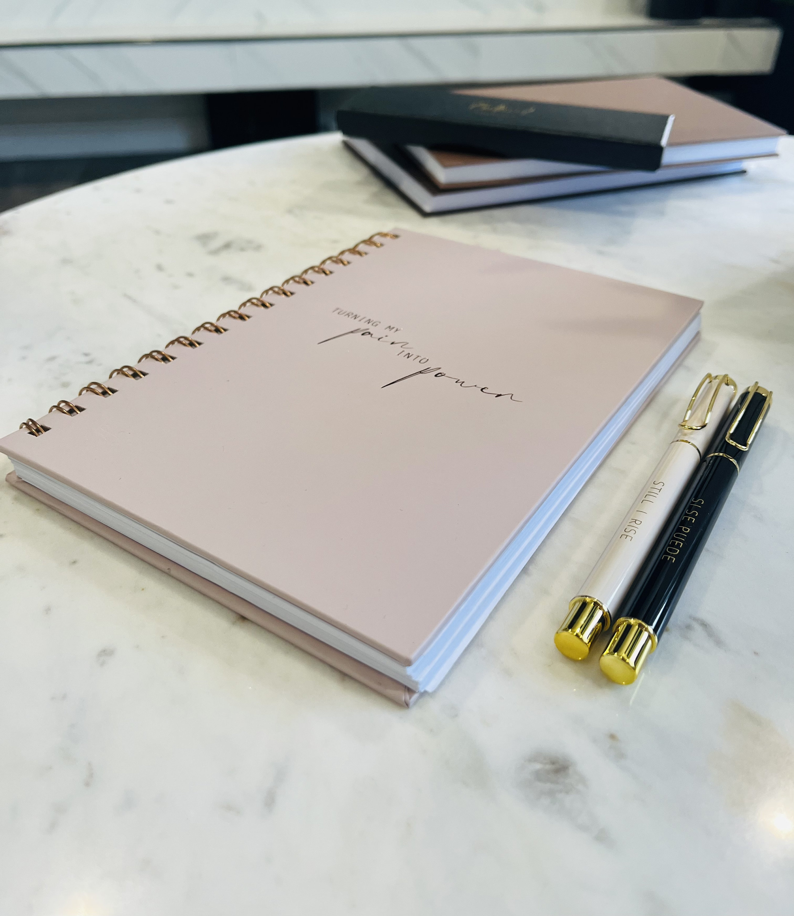 Notebook With Golden Line Rose Gold Foil Spiral Notebook, Lined Hardcover, 192 Pages - Etsy